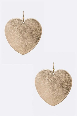 Gold heart earrings