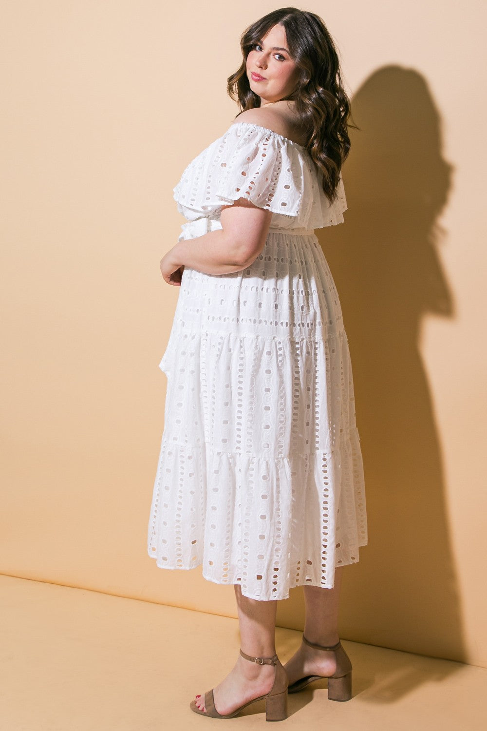 Eyelet Midi White P