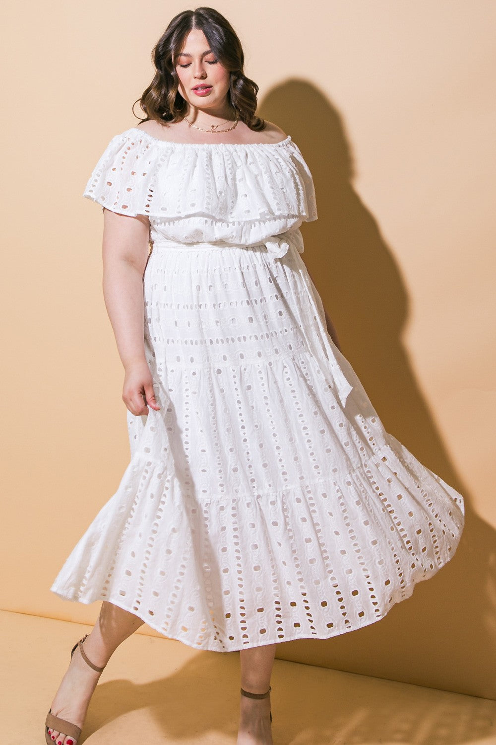 Eyelet Midi White P