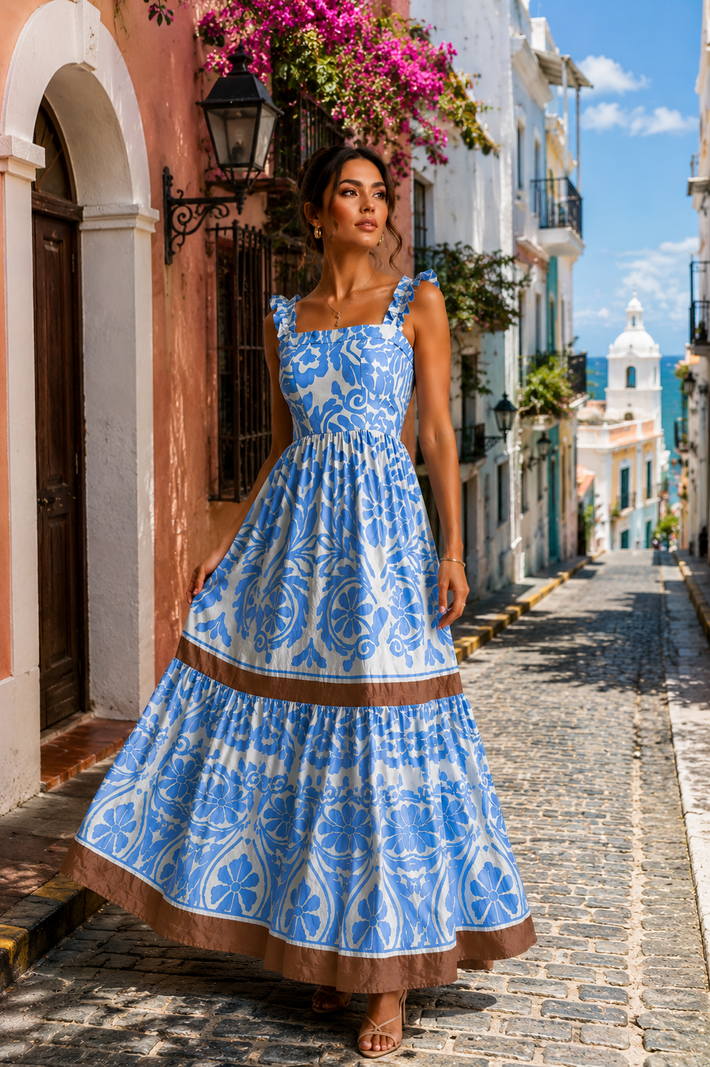 Santorini Breeze Maxi Dress