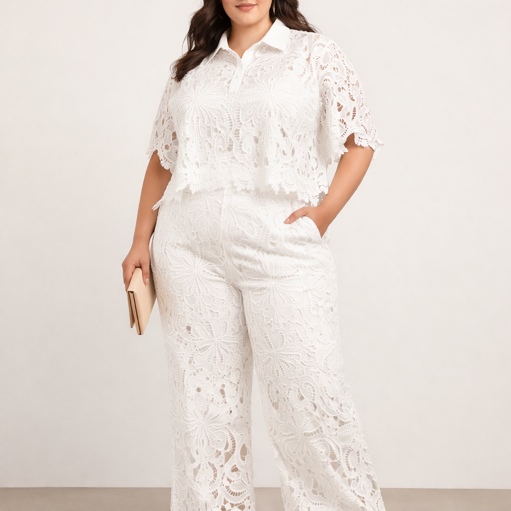 White Lace pant set