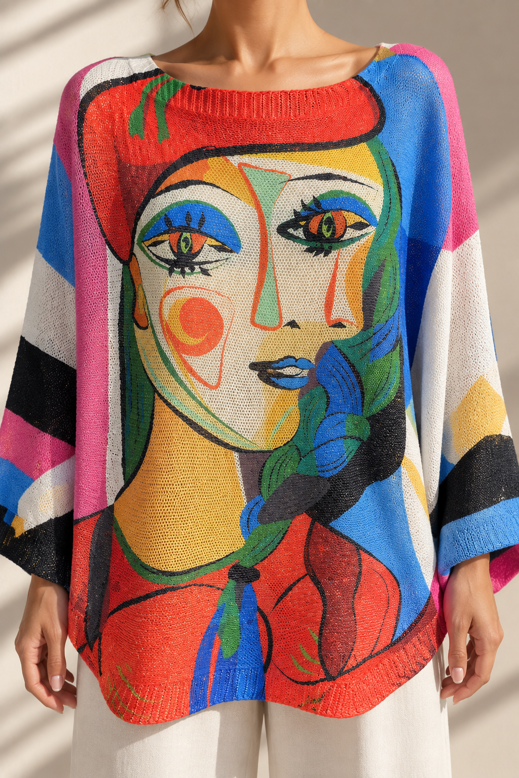 Abstract Muse Oversized Knit Top