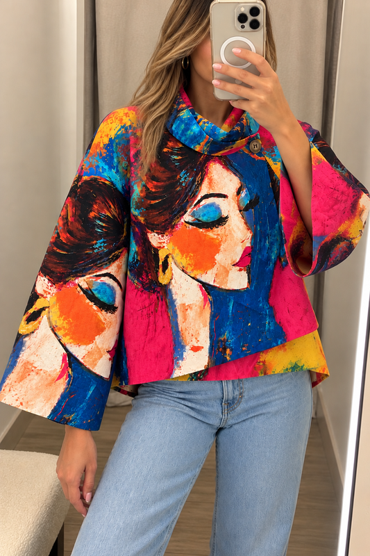Artistic Muse Abstract Print Jacket