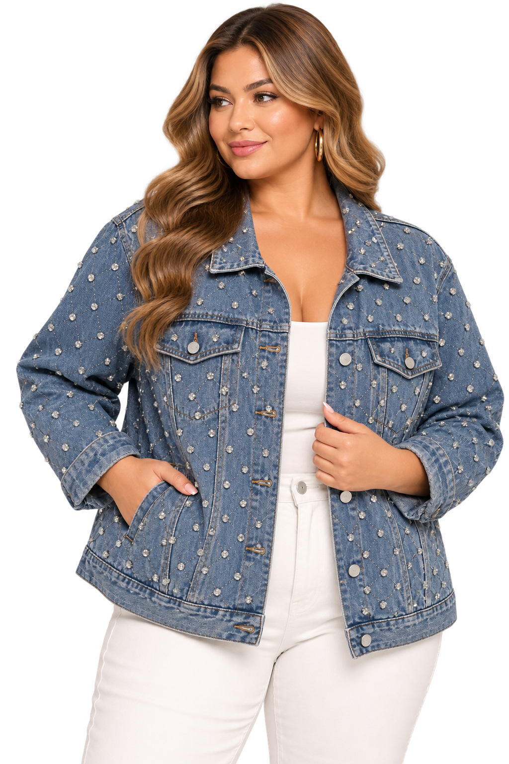 All That Sparkles Rhinestone Denim Jacket