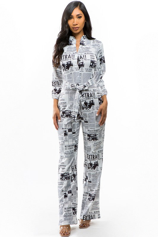 Newspaper Jumpsuit