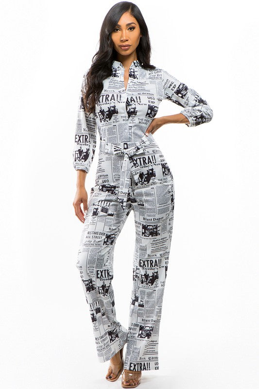 Newspaper Jumpsuit