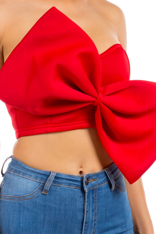 RED  BOW-TIE TOP