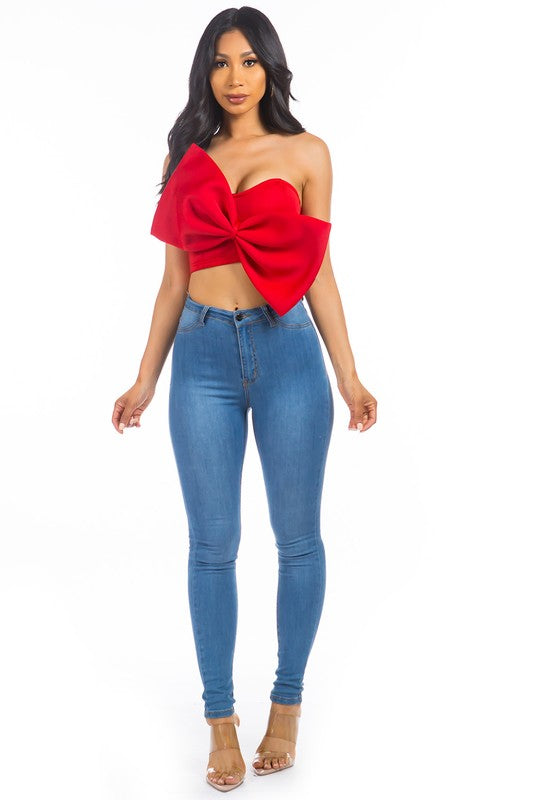 RED  BOW-TIE TOP