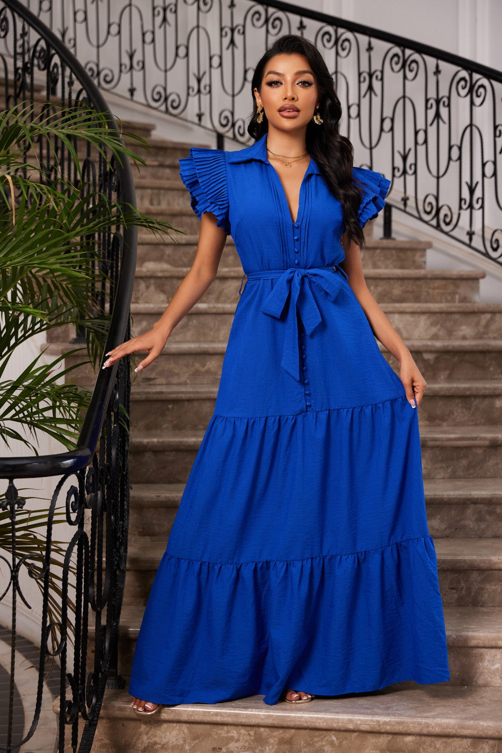 Majestic cobalt dress.