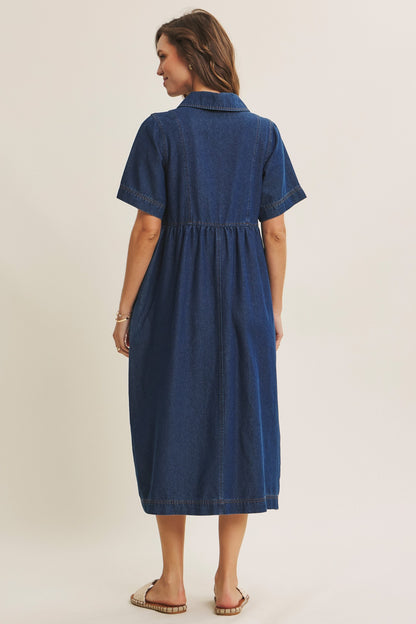 Women's Summer Jean Midi Dress