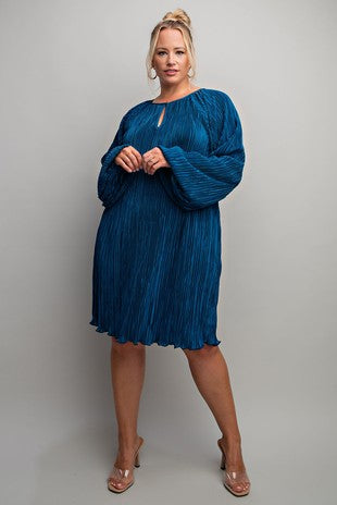 Tranquil Teal Plus Size Peasant Grace