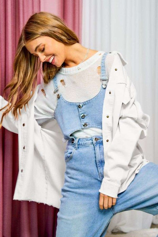 Rock N Roll Letters Fringed Hem Detail Shirt