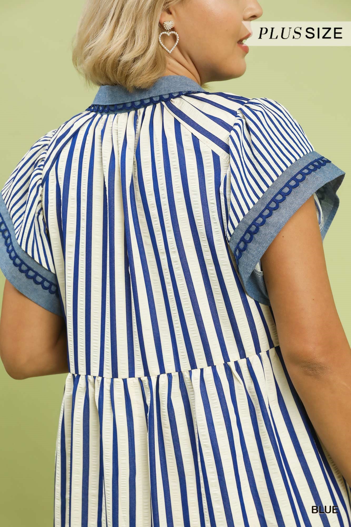 Coastal Breeze Striped Plus Size Dres