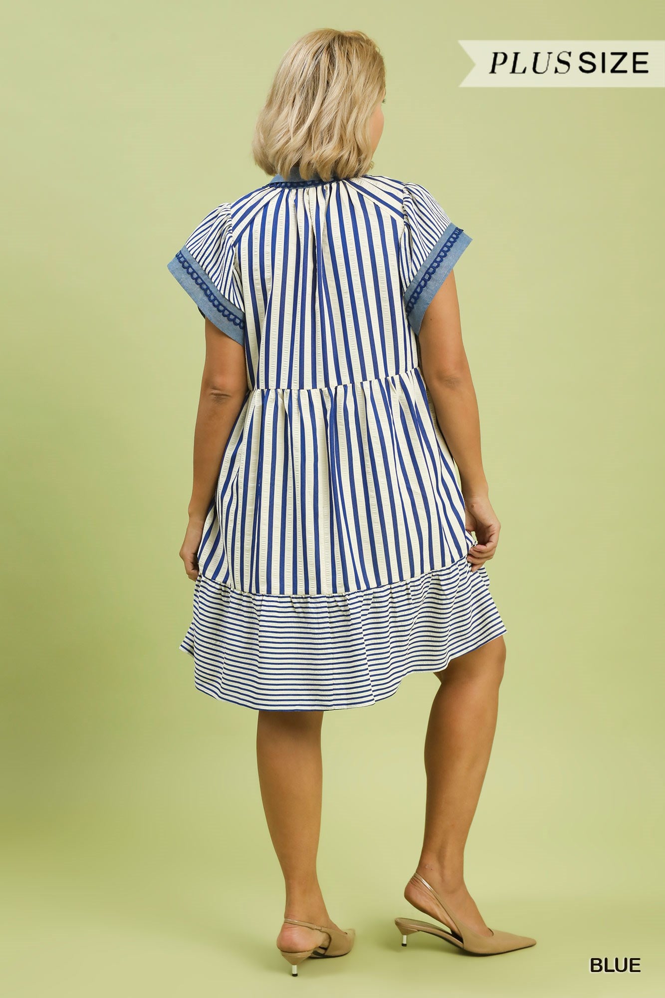 Coastal Breeze Striped Plus Size Dres