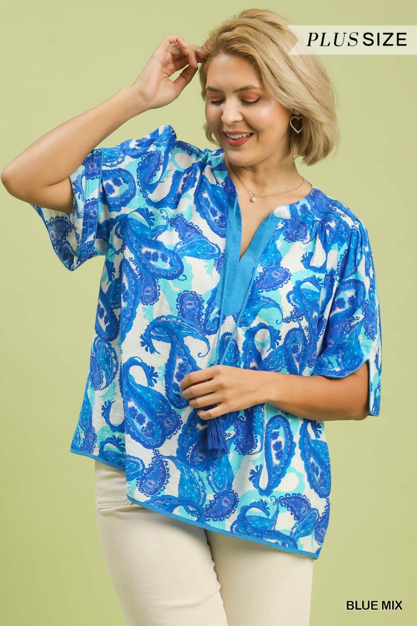 Aqua Blouse Plus