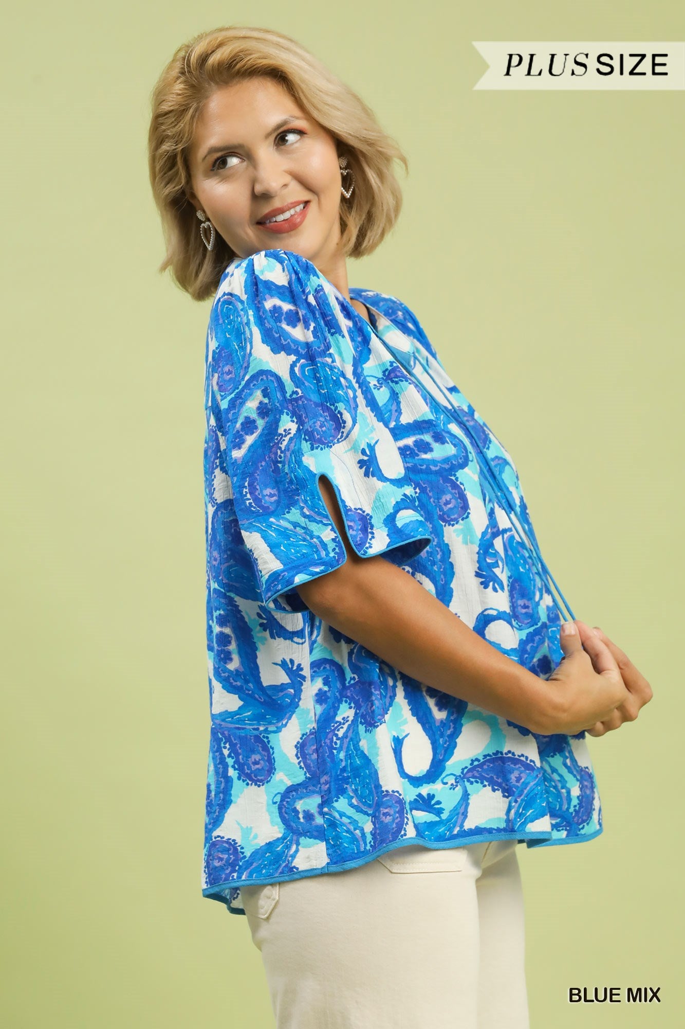 Aqua Blouse Plus