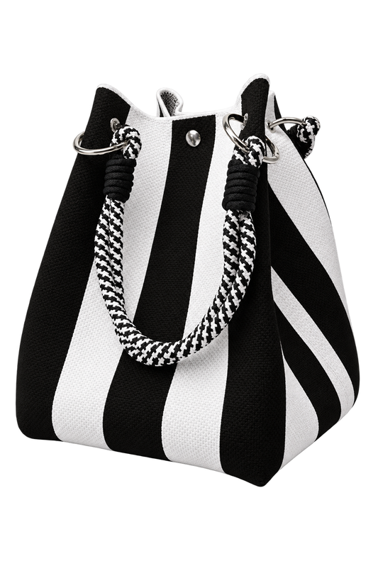 Riviera Striped Bucket Bag