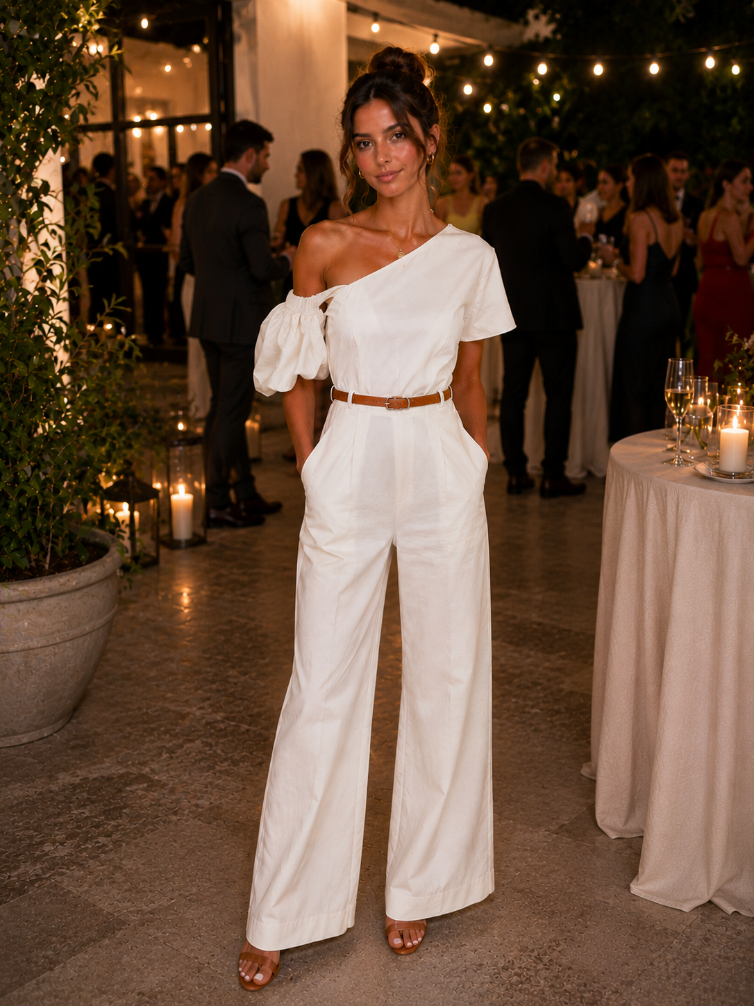 Costa Bella One-Shoulder Jumpsuit