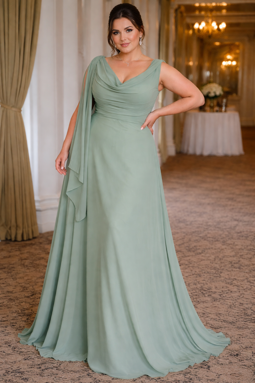 Sage Green Formal Dress