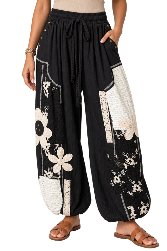 Midnight Garden Patchwork Pants