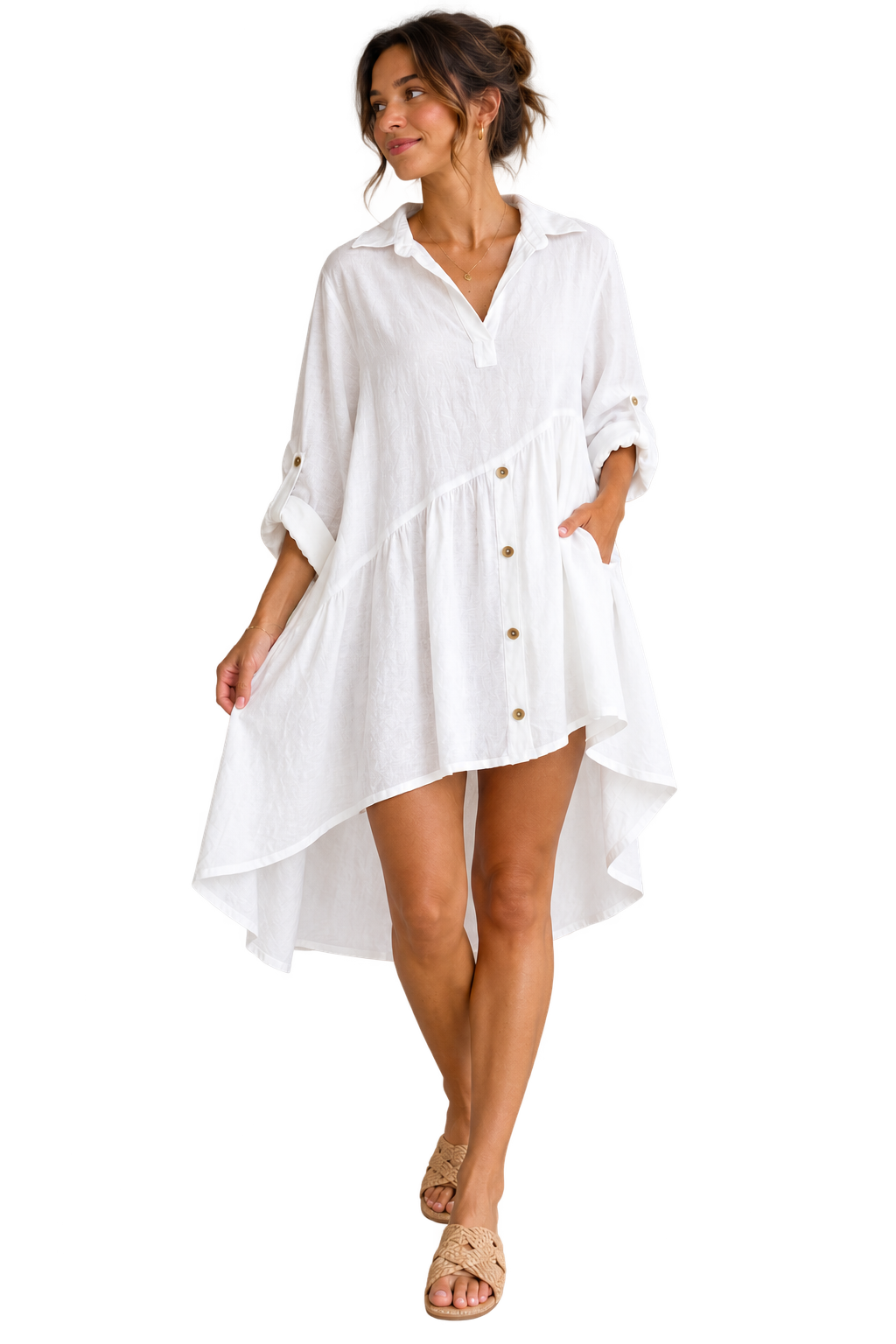 Coastal Ease Linen Dress