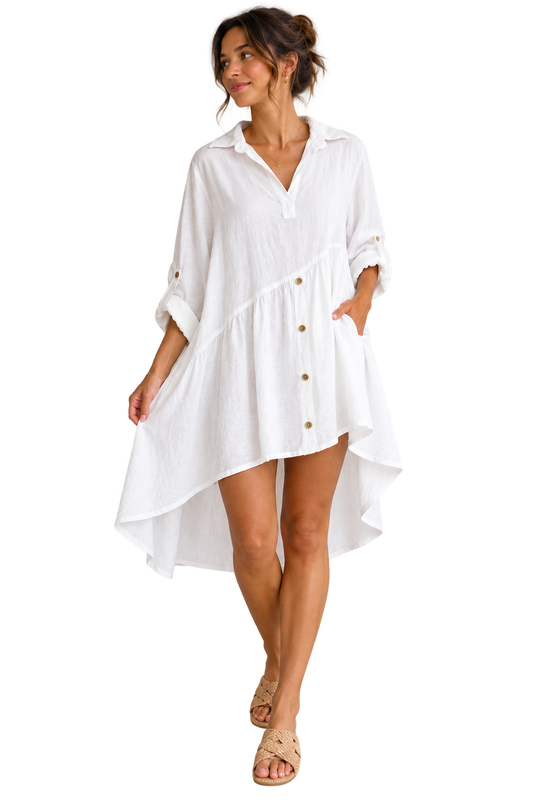 Coastal Ease Linen Dress