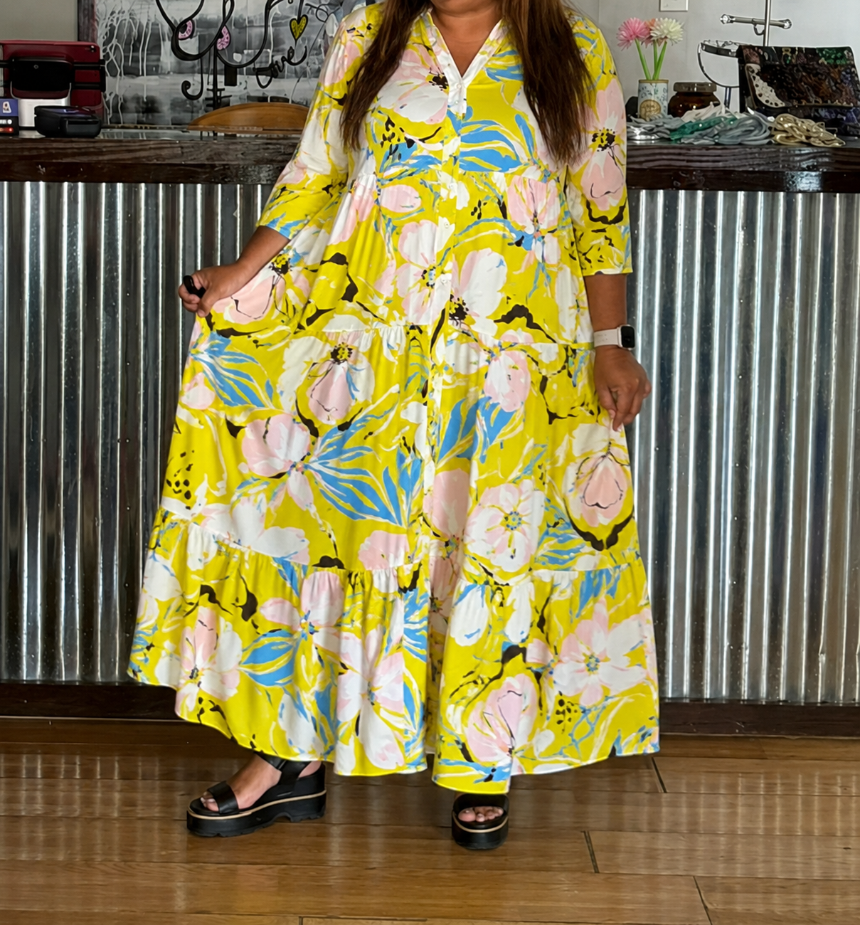 Island Breeze Floral Maxi Dress
