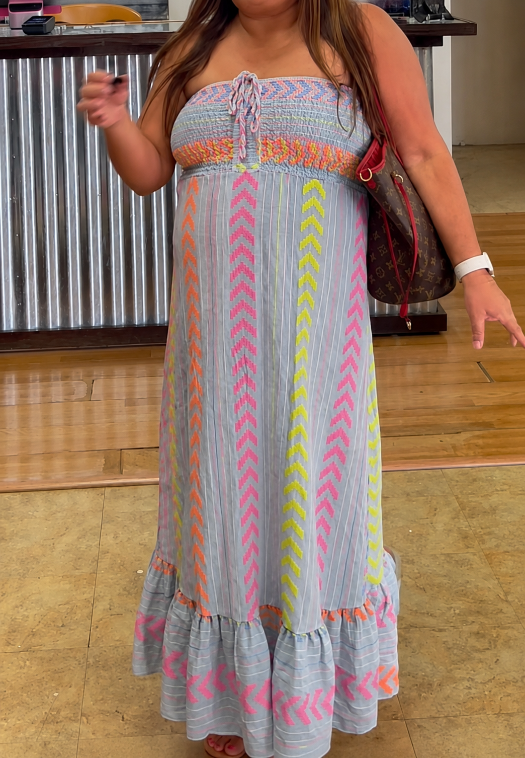 Island Glow Strapless Maxi