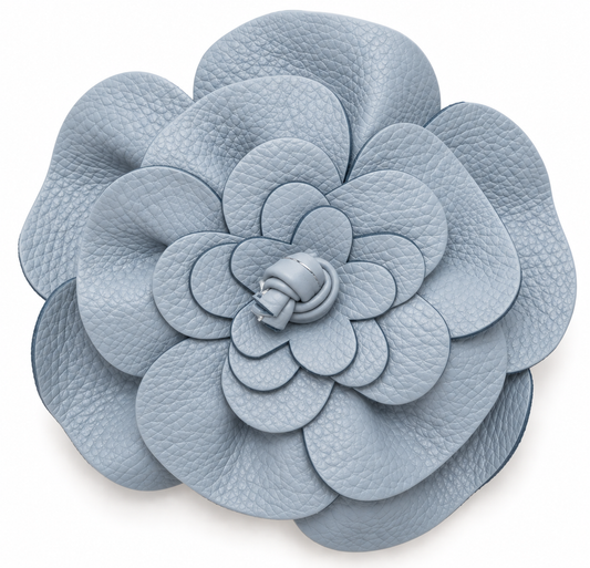 Matte Light Blue Flower Belt