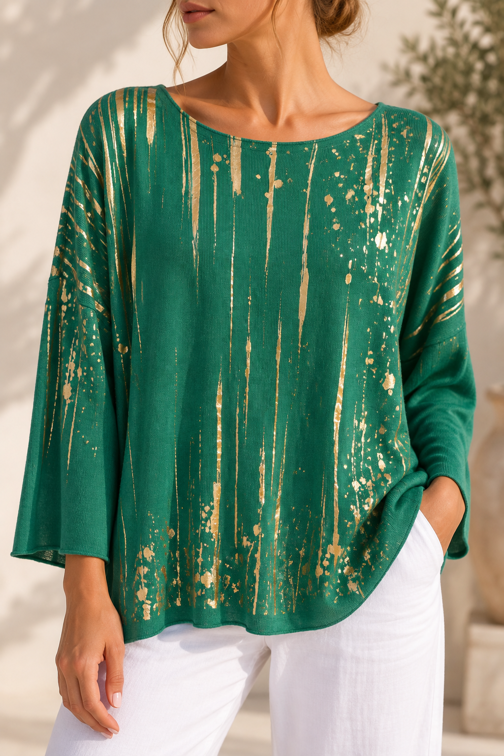 Emerald Afterglow Knit Top