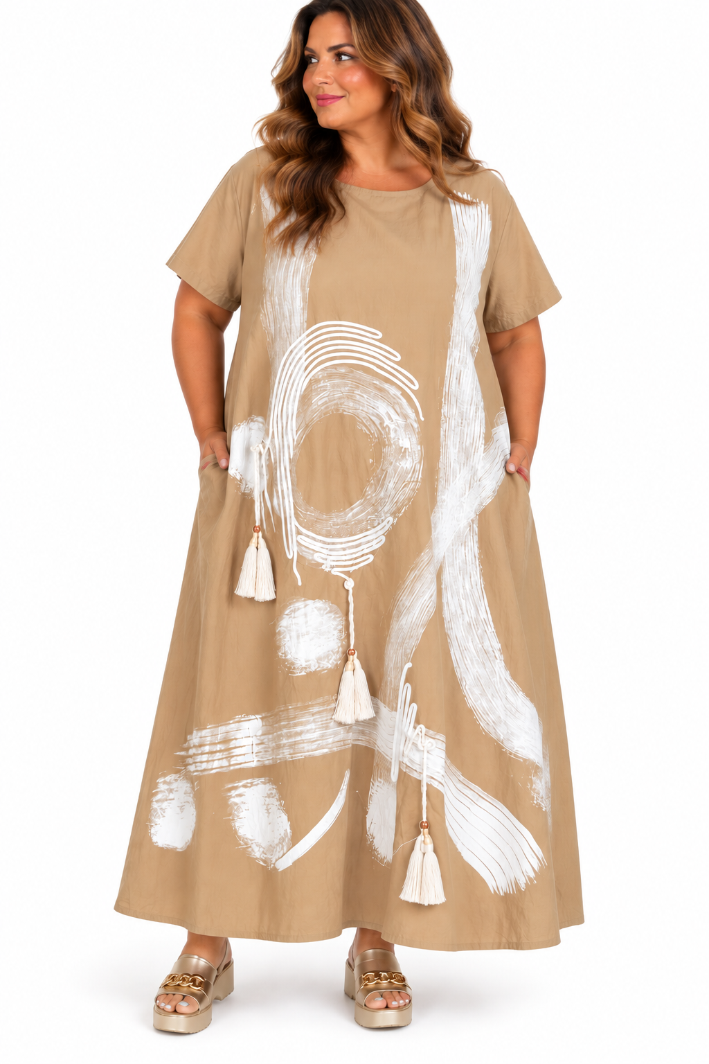 Abstract Boho Dress – One Size