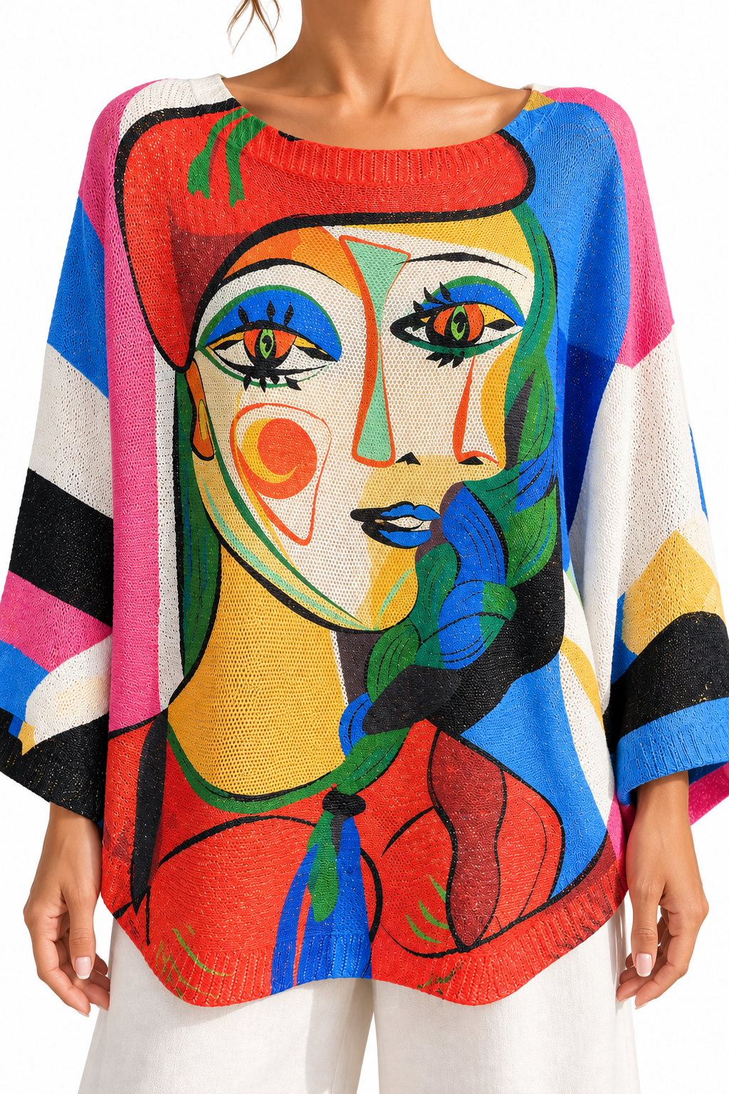 Abstract Muse Oversized Knit Top