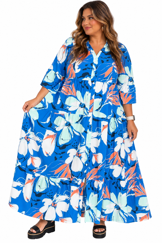Island Breeze Floral Maxi Dress