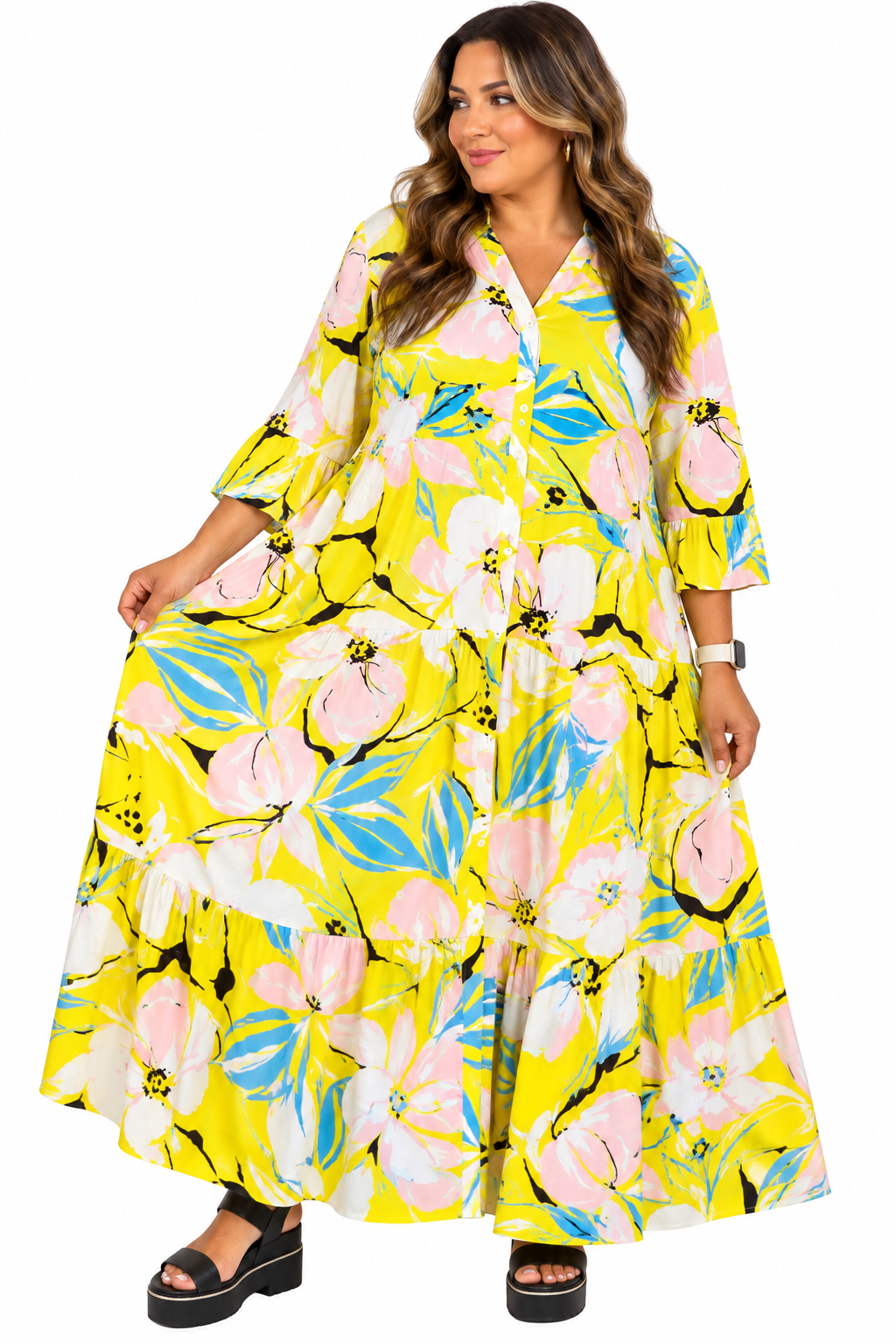 Island Breeze Floral Maxi Dress