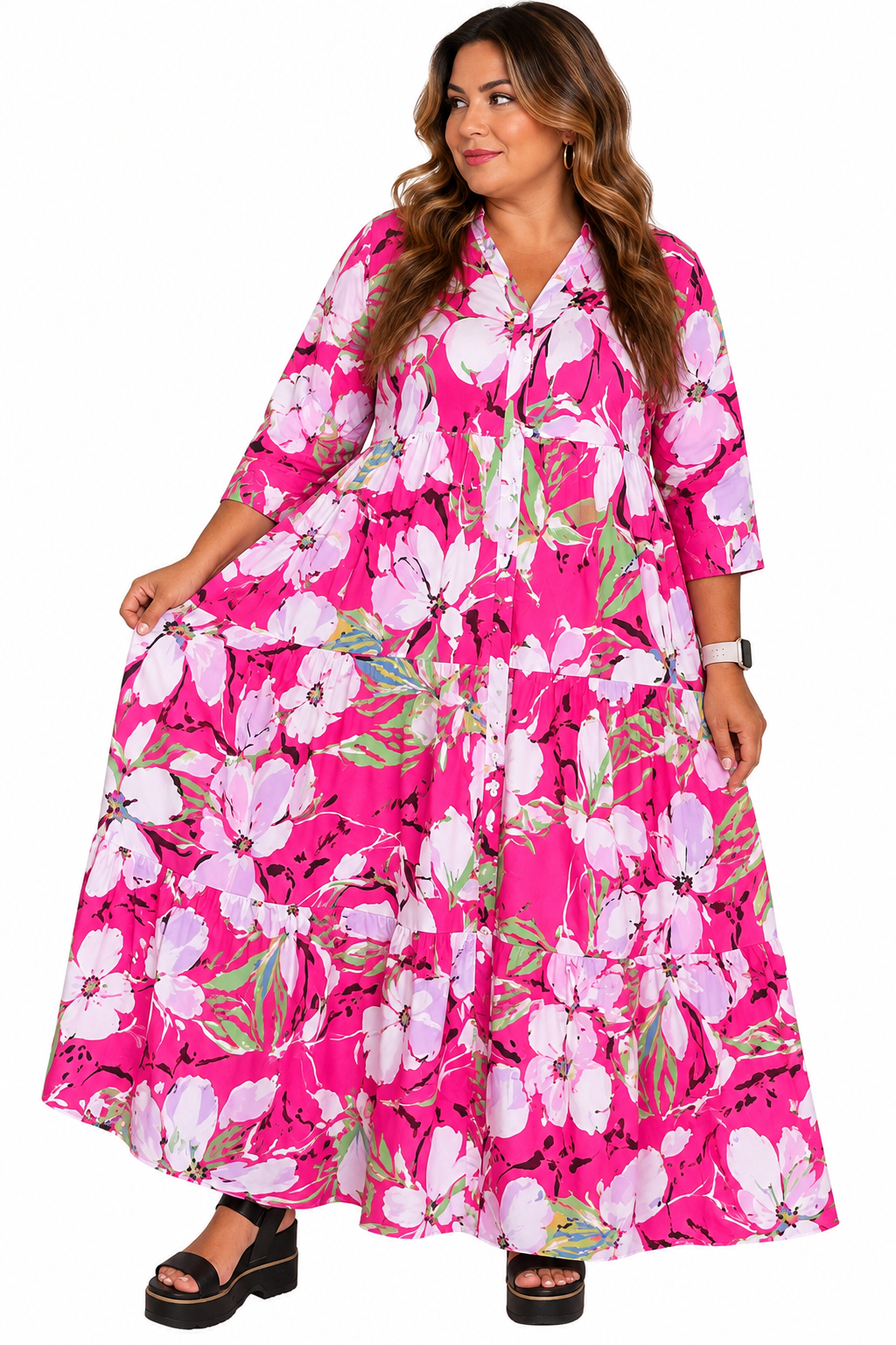Island Breeze Floral Maxi Dress