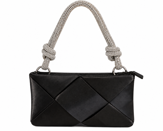Midnight Spark Rhinestone Handle Bag
