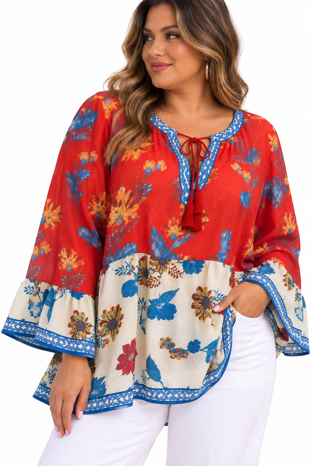 Autumn Bloom Boho Blouse