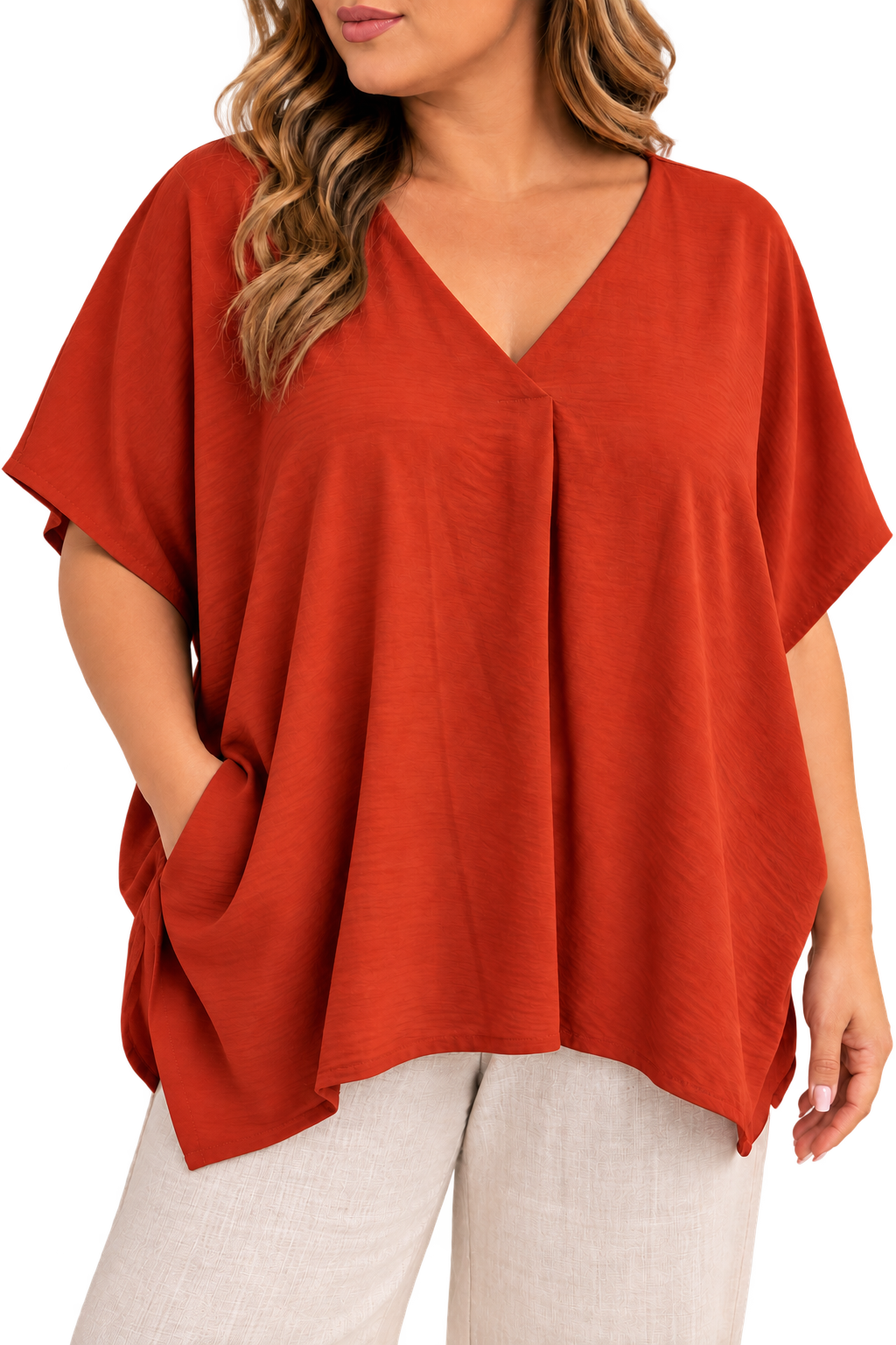 Autumn Rust Pocket Blouse