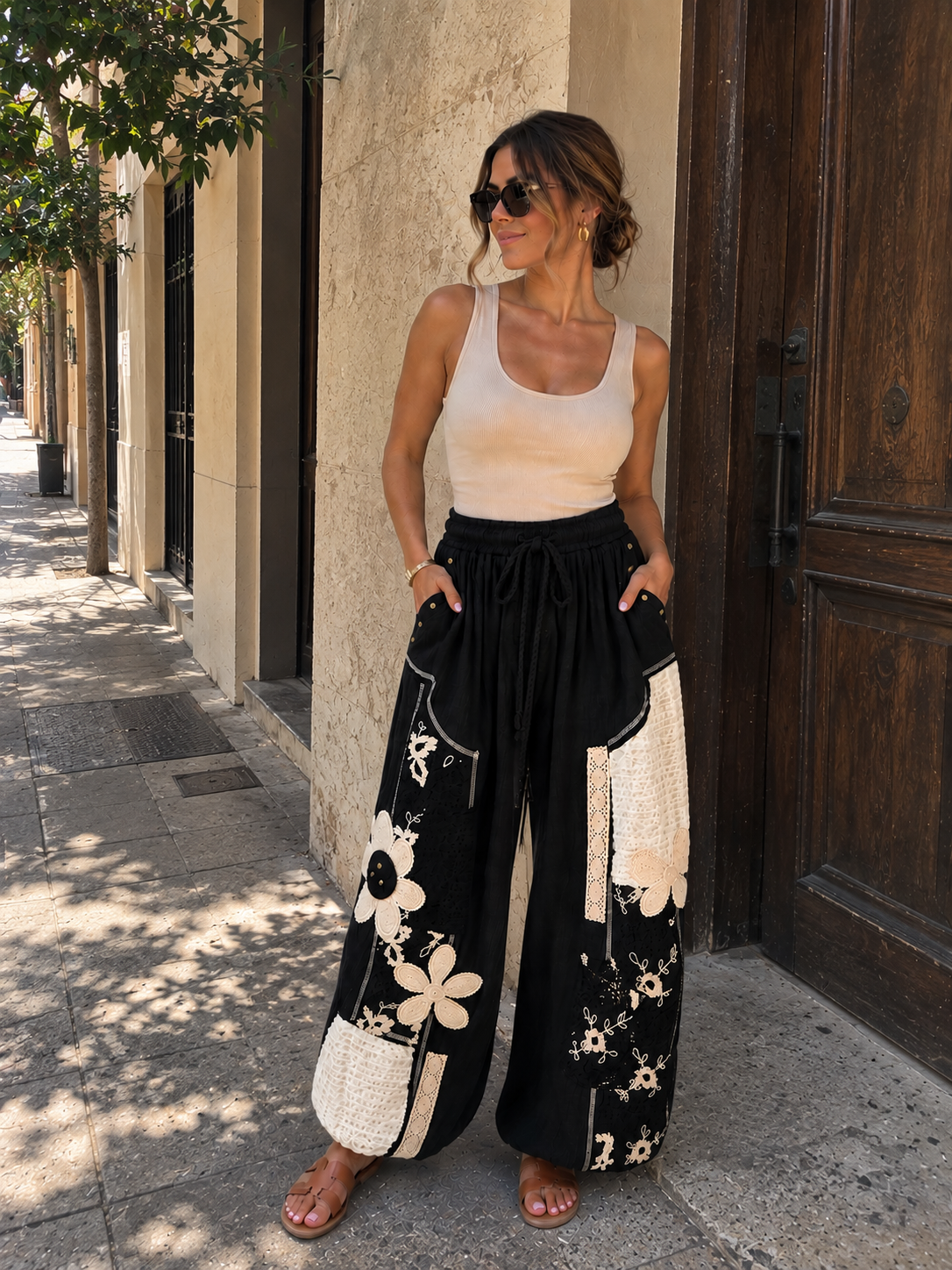 Midnight Garden Patchwork Pants