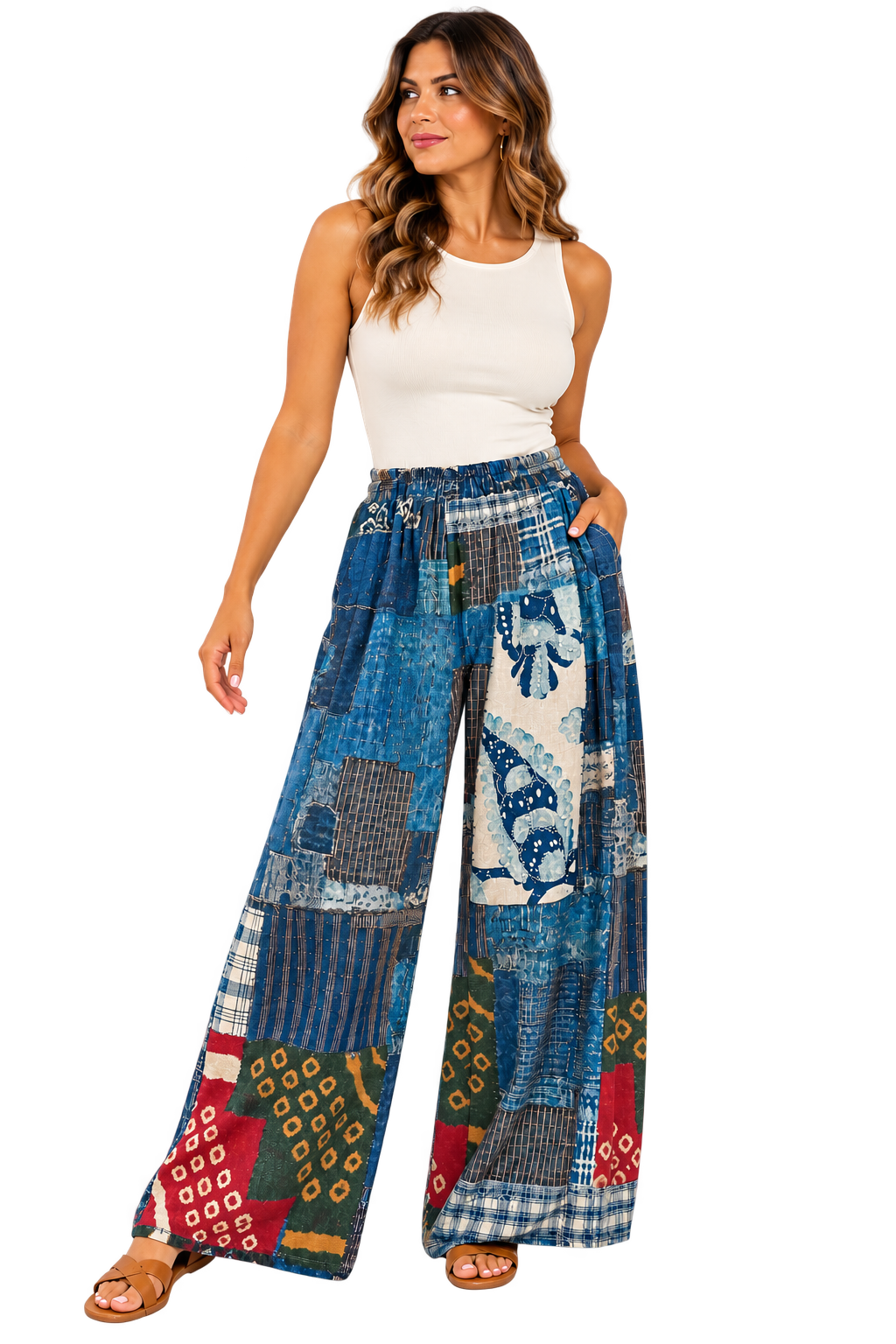 Indigo Quilt Patchwork Pants
