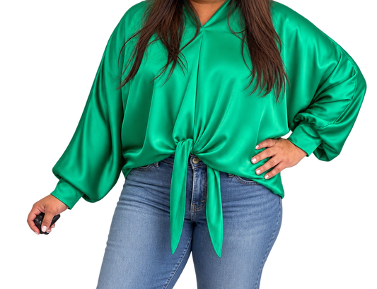 Emerald Luxe Green Blouse