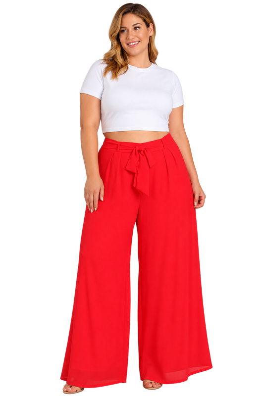 Red Palazzo Pant