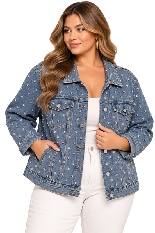 All That Sparkles Rhinestone Denim Jacket