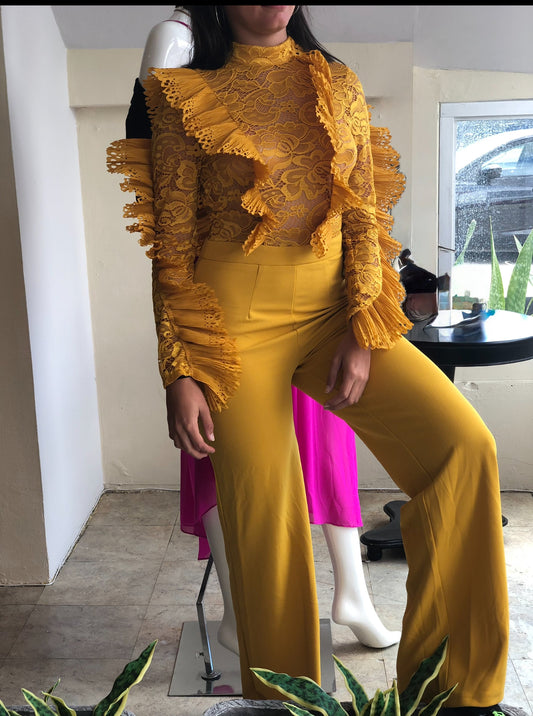 Mustard Yellow party jumpsuit