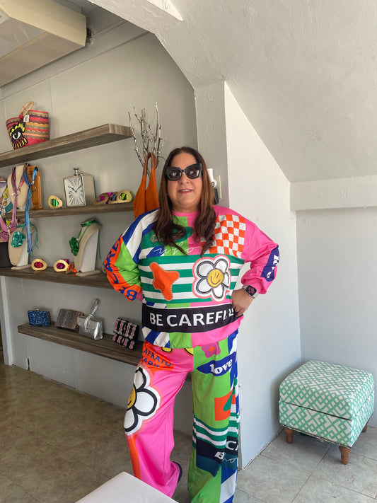 Women’s Colorful Matching Travel Set – Airport Outfit Lounge Set