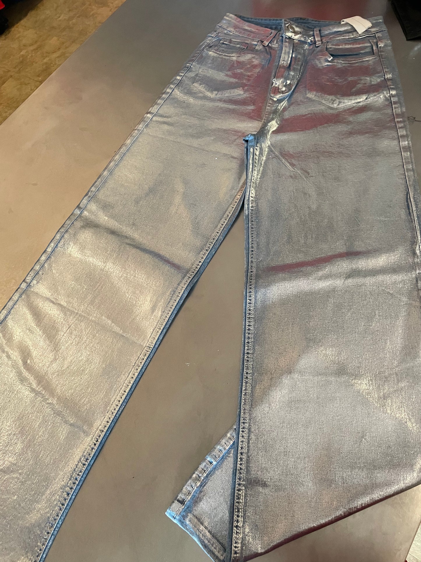 Metallic Jean Silver