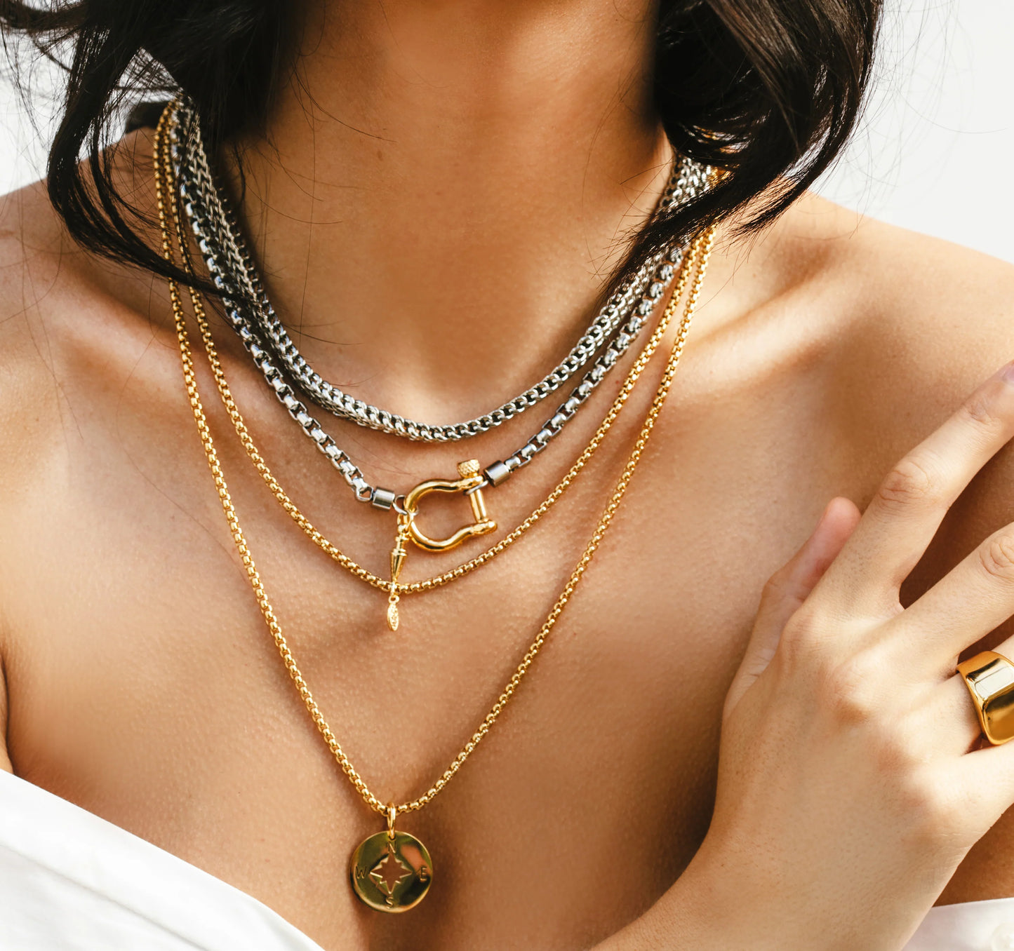 Compass Luxe Necklace Stack