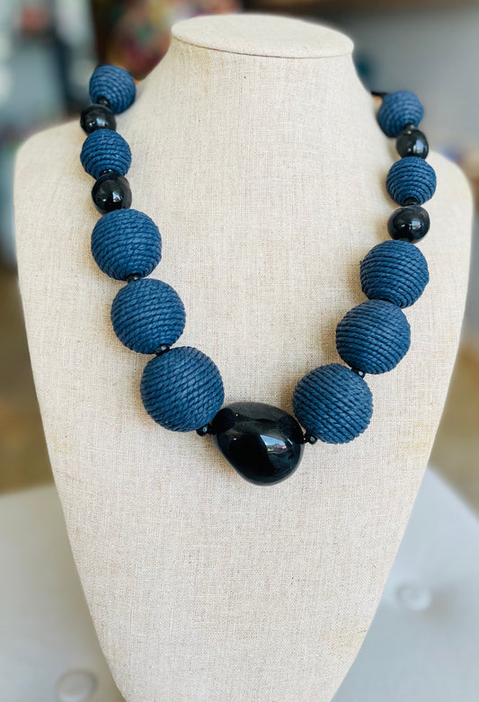 Large Navy blue beads