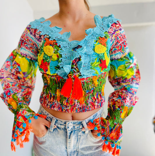 Dolce Vita Rainbow Crop Top