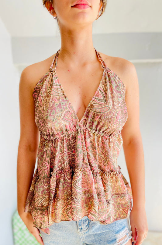 Earthly Delight Boho Halter Top